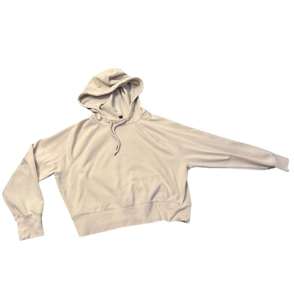 Universal Threads Women’s Cream Tan Mid-Length Hooded Sweatshirt Size Large - Picture 1 of 8